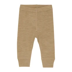 Uld leggings - solid - Light Camel Melange
