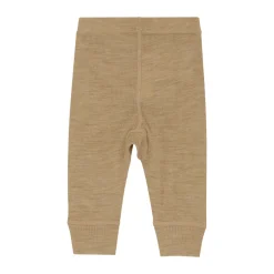 Uld leggings - solid - Light Camel Melange