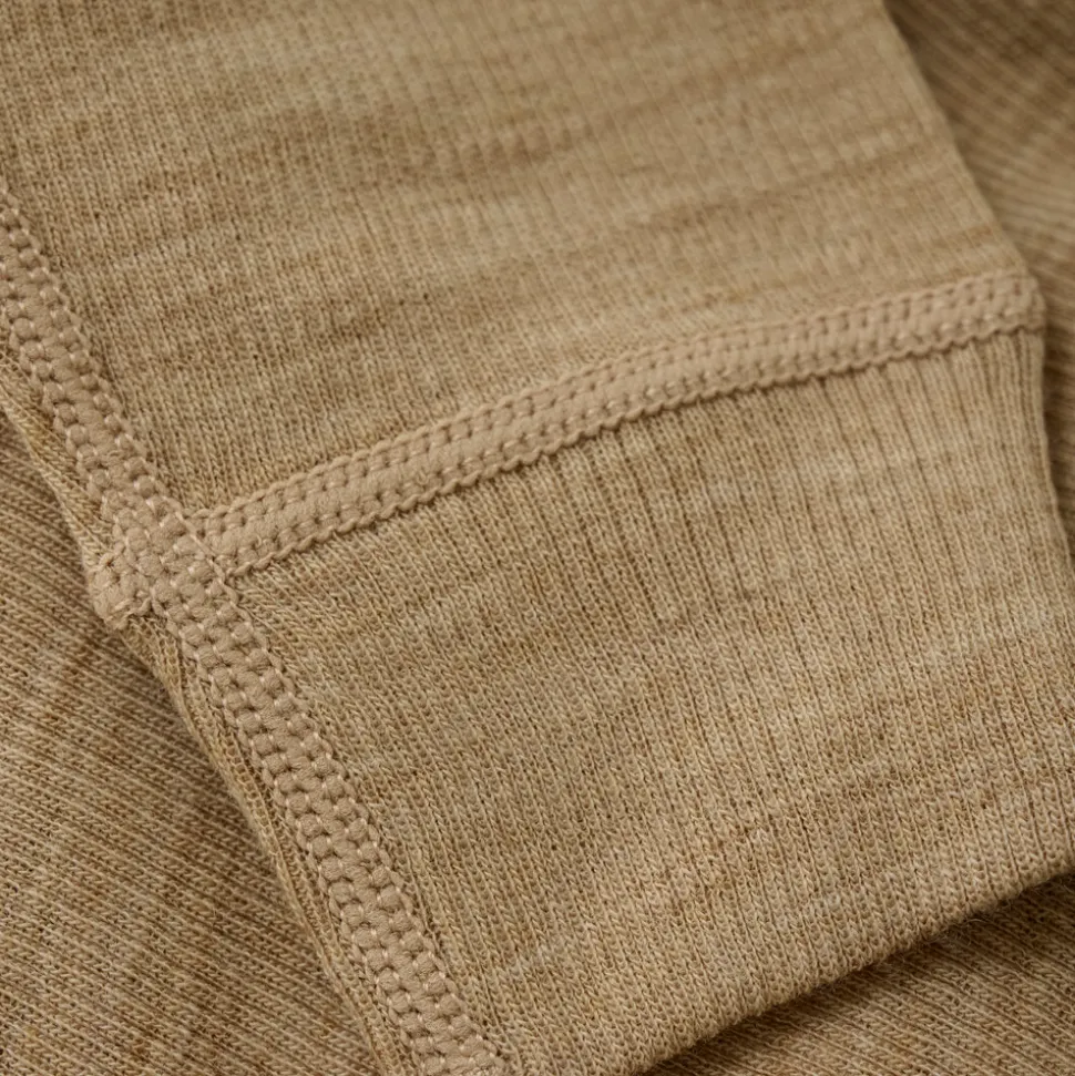 Uld leggings - solid - Light Camel Melange