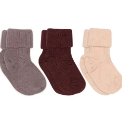 Uld rib baby strømpe 3 pak - 853
