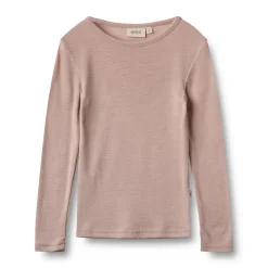 Uld t-shirt ls Alfie - Dry Rose
