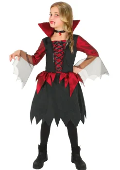 Vampiress kostume - SORT/RØD