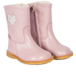 Vandafvisende TEX-støvle med glitterhjerte - MAUVE