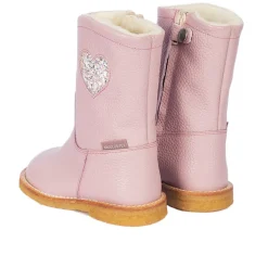 Vandafvisende TEX-støvle med glitterhjerte - MAUVE