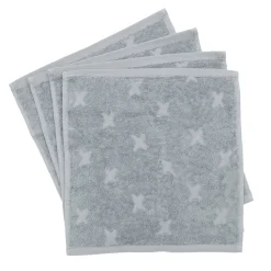 Vaskeklude 4-pak, 30 x 30 cm - Jasmin blue