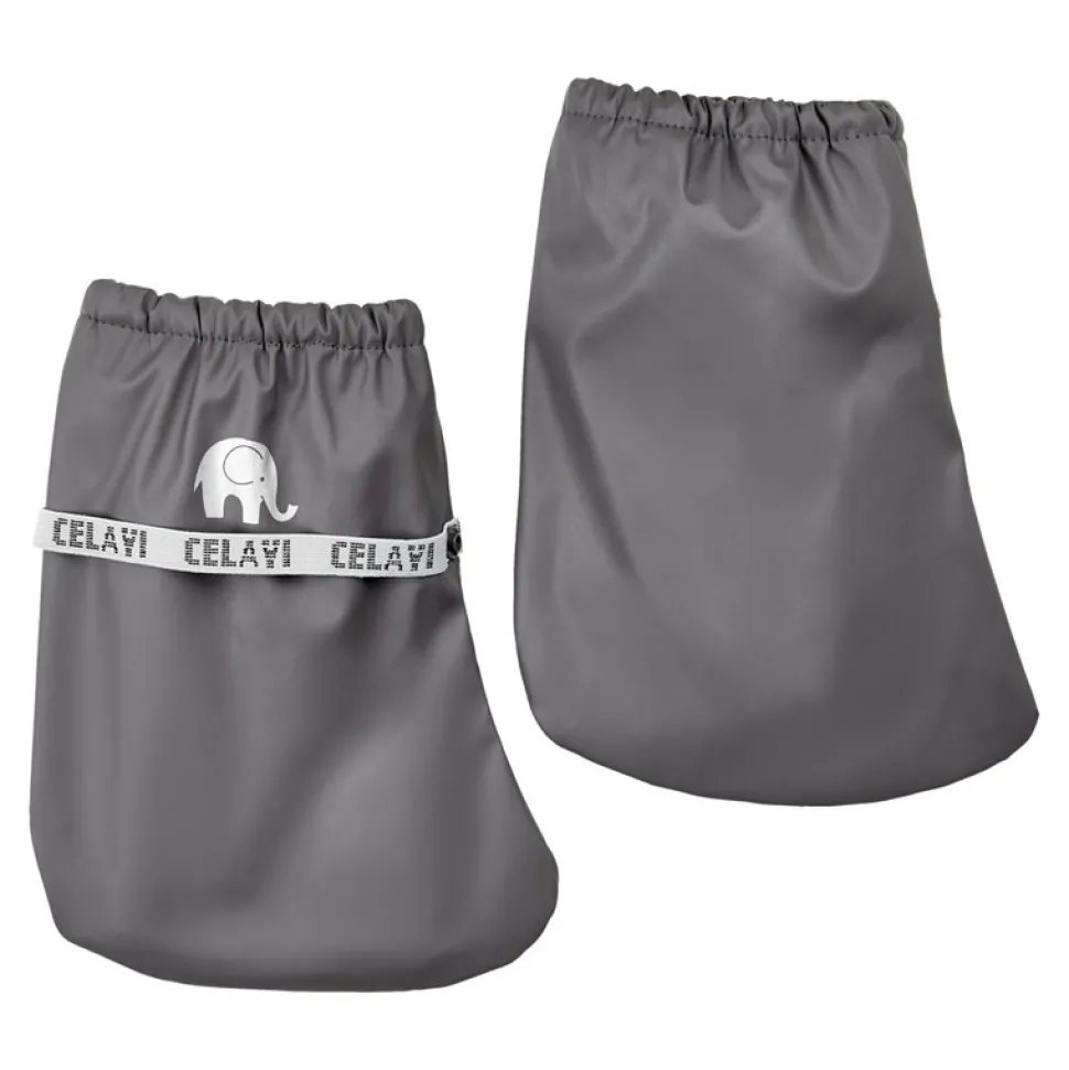 Vatterede PU futter med foer - grå