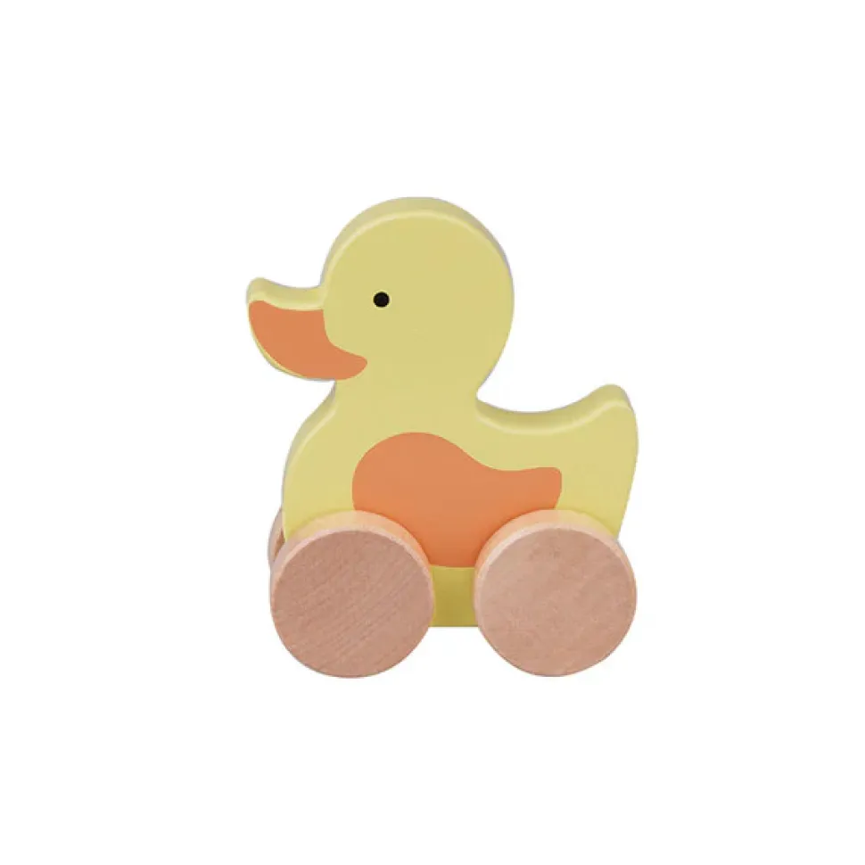 Wooden Duck on Wheel