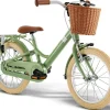 Youke Classic 16,Alu legecykel med kurv retro grøn