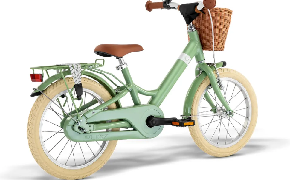 Youke Classic 16,Alu legecykel med kurv retro grøn