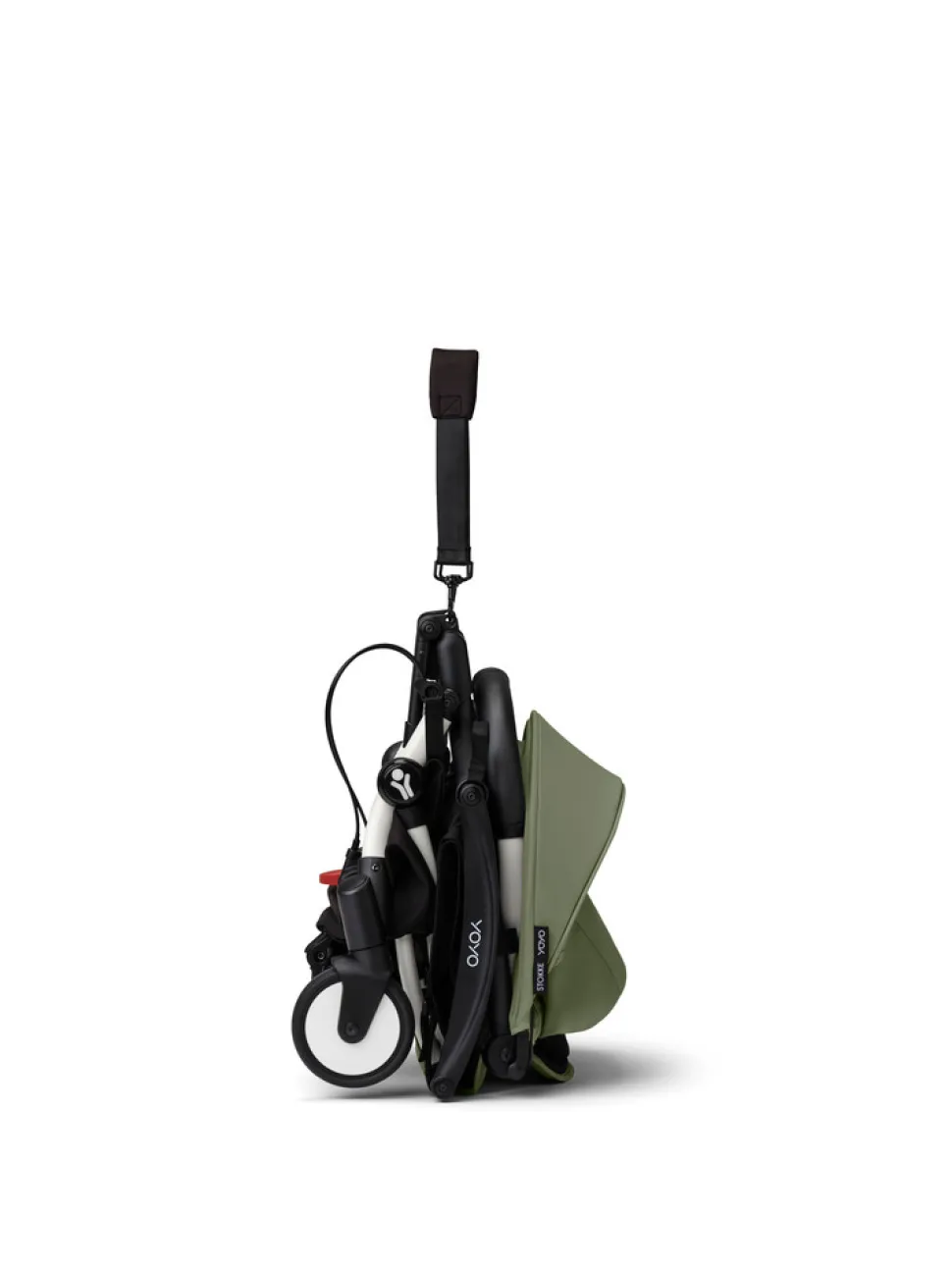 YOYO³ Klapvogn - olive på hvidt stel