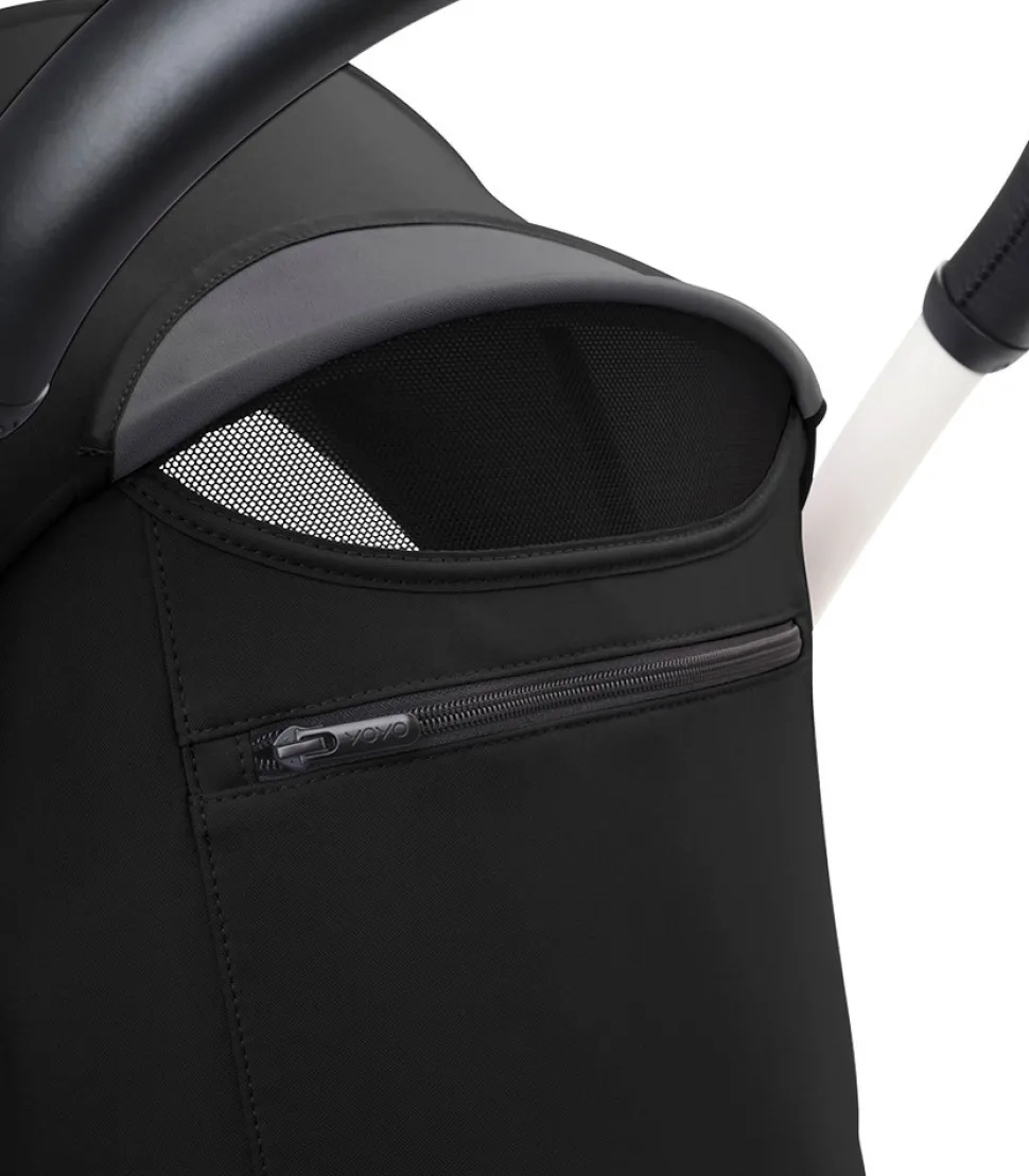 YOYO³ Klapvogn - sort på hvidt stel