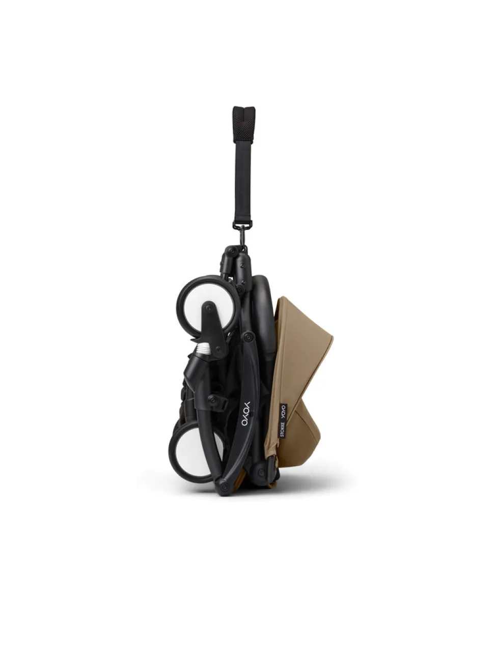 YOYO³ Klapvogn - toffee på sort stel