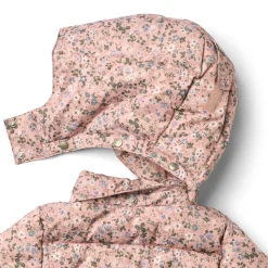 Yrsa Puffer Jakke - Rose powder flowers