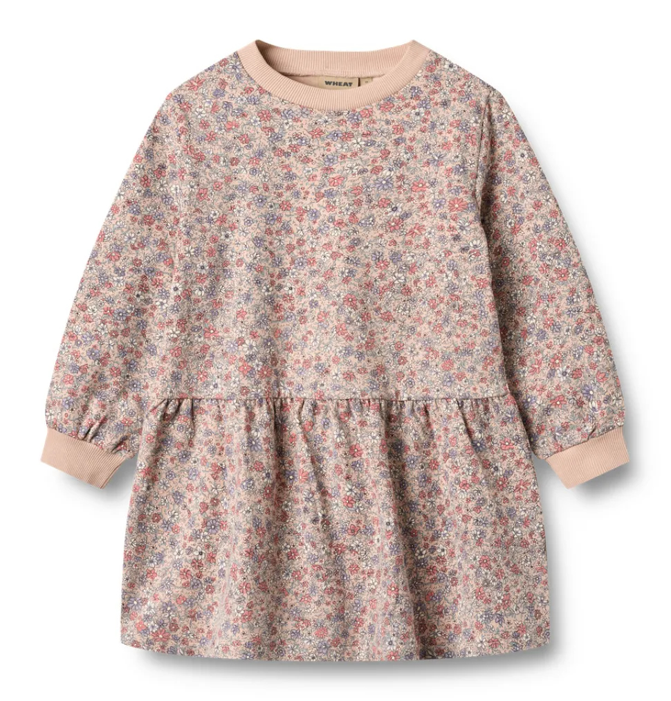 Zenia Sweat Kjole - Rose dust flowers
