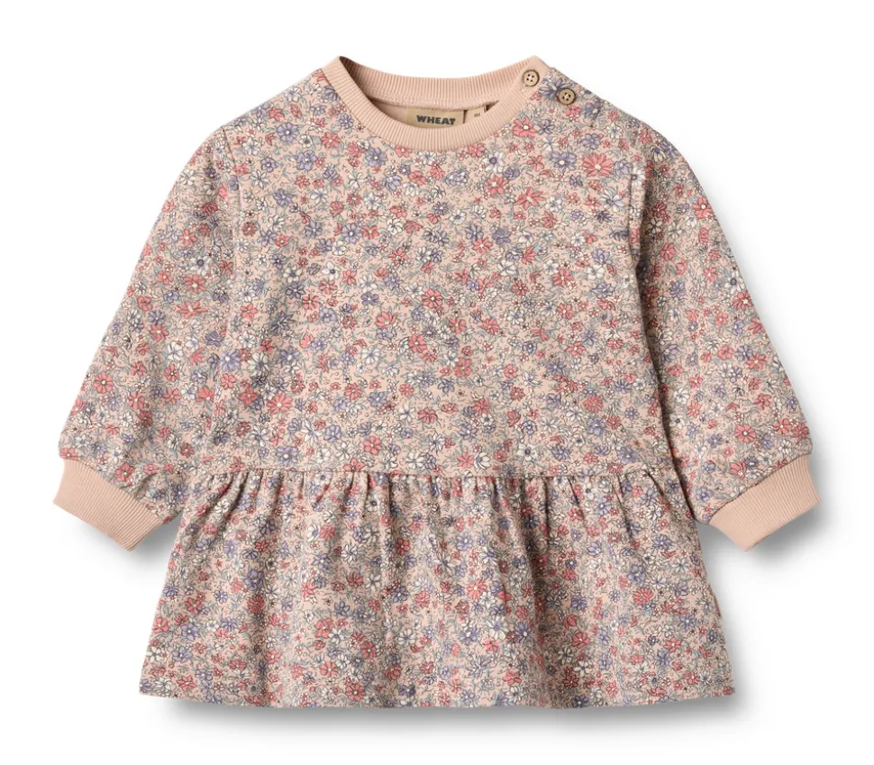 Zenia Sweatkjole - Rose dust flowers